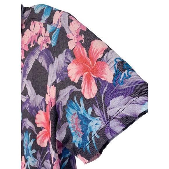 Tommy Bahama Floral Polo Shirt Large Short Sleeve Island - Picture 6 of 10